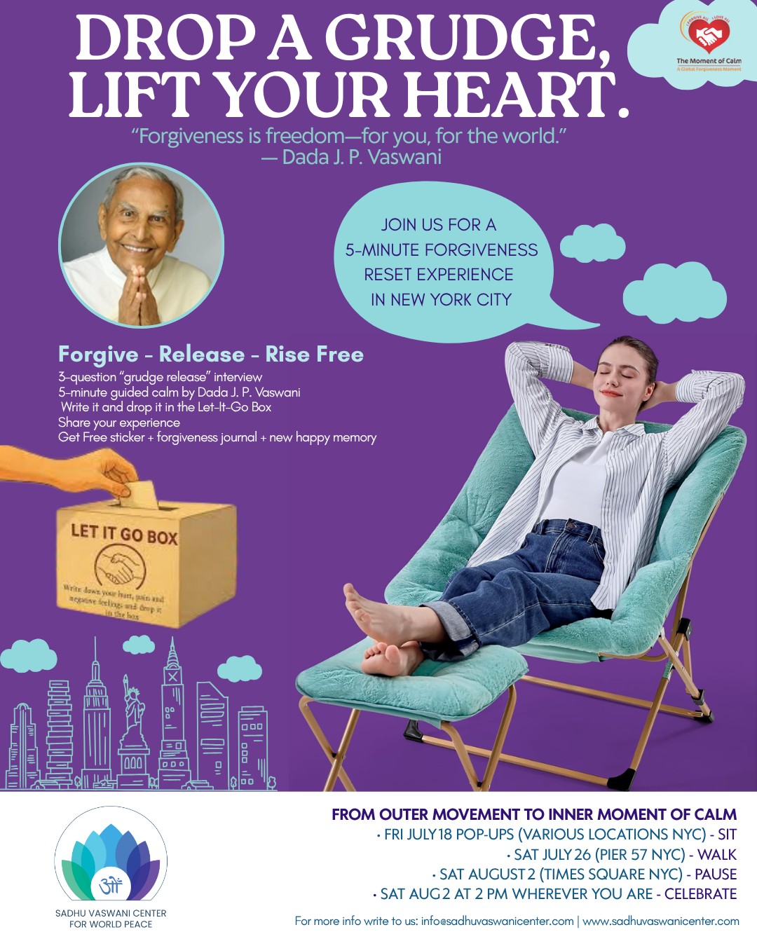 DROP A GRUDGE, LIFT YOUR HEART.